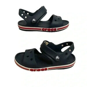 Crocs Kids Bayaband Hook and Loop Strap Blue Lightweight Shoes Size 11C